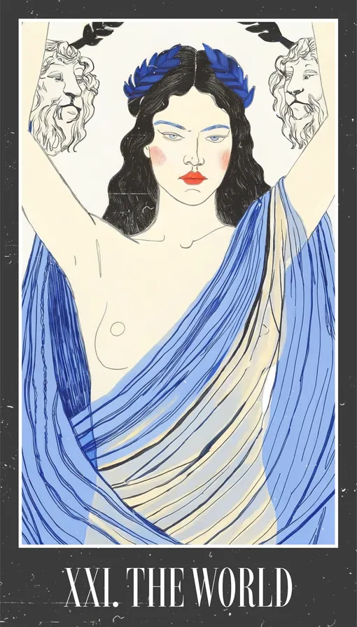 Карта «Мир» 21 аркан Таро Мир