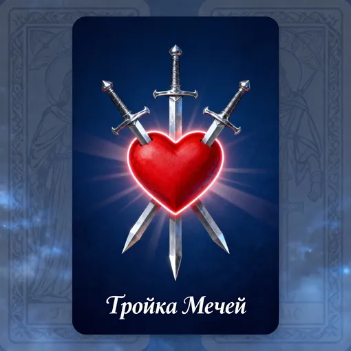 Младший аркан Таро «Тройка мечей»