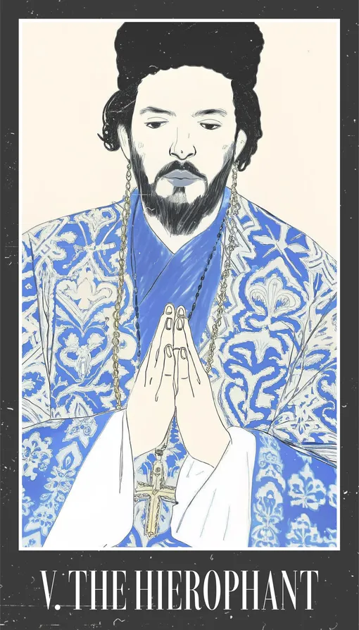 Карта «Иерофант» Пятый аркан Таро Иерофант