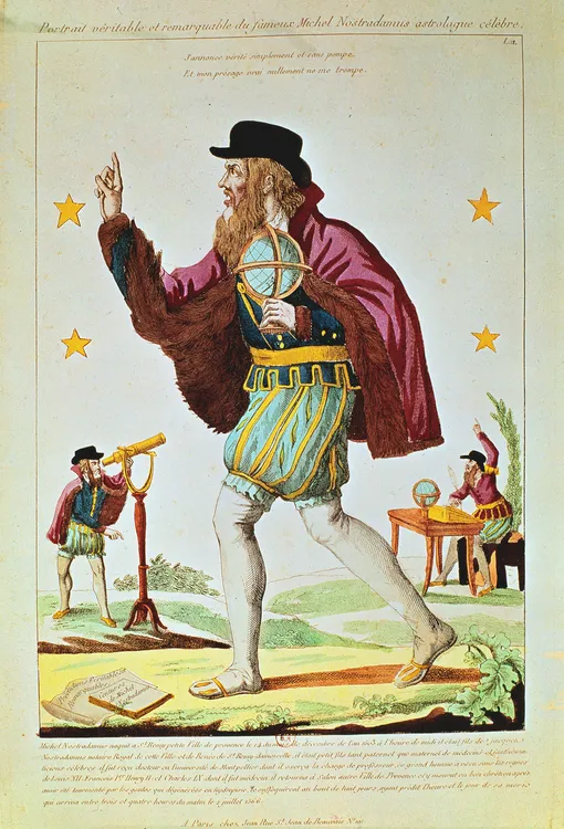 Старинное изображение Нострадамуса Старинное изображение Нострадамуса