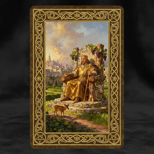 Карта Таро «Король пентаклей»